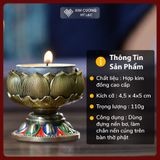  Đế Nến Đèn Cầy, Chân Đèn Bơ Cúng Phật [Kim Cương Hỷ Lạc] Hoa Sen Cát Tường Thịnh Vượng 