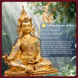  Tượng Liên Hoa Sinh Đồng Mạ Vàng Nepal 47cm [Kim Cương Hỷ Lạc] Tượng Đồng Nepal Hiếm Có 