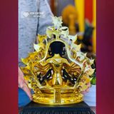  Tượng Phật Chuẩn Đề, Chuẩn Đề Phật Mẫu [Kim Cương Hỷ Lạc] Đồng Mạ Vàng - Cao 33cm 