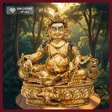  Tượng Hoàng Thần Tài Dzambala Đồng Mạ Vàng 44cm [Kim Cương Hỷ Lạc] Tượng Dzambala Chế Tác Nepal 