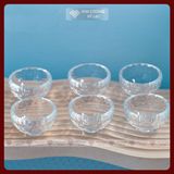  Bát Pha Lê 7 Màu, Chén Nước Cúng Dường [Kim Cương Hỷ Lạc] Pha Lê Cao Cấp 6x3,2 Cm 
