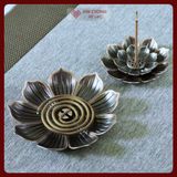  Đế Cắm Nhang Hoa Sen, Đế Đốt Trầm Hương [Kim Cương Hỷ Lạc] Hợp Kim Chất Lượng Cao, Dùng Cho Nhang Vòng, Nhang Tăm 