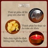  Nến Bơ Xịn - Nến Bơ Cúng Phật Cao Cấp [Kim Cương Hỷ Lạc] Nến Bơ Tự Nhiên An Toàn Cháy 4h Không Khói 