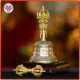  Chuông Cầm Tay Mật Tông [Kim Cương Hỷ Lạc] 9 Chấu Mạ Bạc 