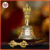  Chuông Cầm Tay Mật Tông [Kim Cương Hỷ Lạc] 9 Chấu Mạ Bạc 