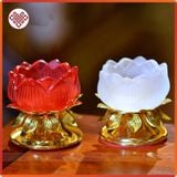  Chân Đèn Đồ Thờ Cúng [Kim Cương Hỷ Lạc] Lưu Ly Đế Hợp Kim 