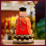  Tượng Địa Tạng Bồ Tát Vẽ Màu Thủ Công [Kim Cương Hỷ Lạc] Tượng Gỗ Long Não Vẽ Lụa Cao Cấp 