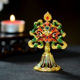  Bát Cát Tường Trang Trí Ban Thờ Mật Tông [Kim Cương Hỷ Lạc] Hợp Kim Vẽ Màu 8Cm 