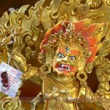  Tượng Kim Cương Thủ Bồ Tát Mật Tông [Kim Cương Hỷ Lạc] Thủ Công Nepal 35Cm 