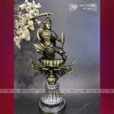  Thất Bảo Luân Vương, Bộ Thất Bảo Cúng Phật Mật Tông [Kim Cương Hỷ Lạc] Hợp Kim Vẽ Màu 17Cm 