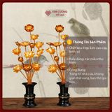  Bình Hoa Sen Hợp Kim Trang Trí Ban Thờ [Kim Cương Hỷ Lạc] Cặp Bình Sen Hợp Kim Nhiều Kích Thước 