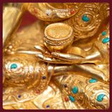  Tượng Phật Thích Ca Đồng Mạ Vàng, Cẩn Đá Thủ Công [Kim Cương Hỷ Lạc] Tượng Thích Ca Nepal Hiếm Có 