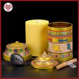  Kinh Luân Điện, Kinh Luân Xoay Có Nhạc [Kim Cương Hỷ Lạc] Size 21Cm, 30Cm, 48Cm 