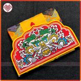  Phướn Bát Cát Tường Mật Tông [Kim Cương Hỷ Lạc] 150x25cm Gấm Lụa 