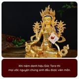  Tượng Phật Tara Xanh Mật Tông - Green Tara [Kim Cương Hỷ Lạc] 33Cm Nepal 
