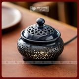  Lư Xông Trầm Bằng Điện, Lư Điện Đốt Trầm Hương [Kim Cương Hỷ Lạc] Chất Liệu Gốm Cao Cấp 