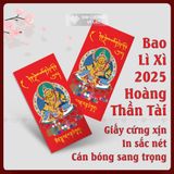  Bao Lì Xì Tết 2025 - Bao Lì Xì Hoàng Thần Tài [Kim Cương Hỷ Lạc] Giấy Cứng Xịn, Cán Bóng Sang Trọng 