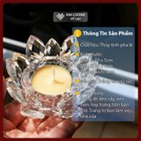 Đế Nến, Chân Đèn Hoa Sen Pha Lê Cao Cấp [Kim Cương Hỷ Lạc] Để Nến Bơ 4h, 8h, Nến Tealight 