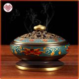  Lư Hương Đốt Trầm Lư Xông Trầm [Kim Cương Hỷ Lạc] Bằng Đồng 