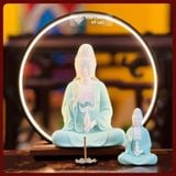  Tượng Phật Quan Âm Bồ Tát [Kim Cương Hỷ Lạc] Gốm Tử Sa Cao Cấp Decor Trang Trí Nhà Cửa Phong Thủy 