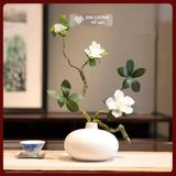  Cành Hoa Đỗ Quyên Lụa Giả-Hoa Lụa Đẹp [Kim Cương Hỷ Lạc] Cành Hoa Giả Uốn Dẻo Trang Trí Nhà Cửa 