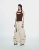  CONRAD SLEEVELESS TOP (BROWN) 