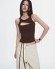 CONRAD SLEEVELESS TOP (BROWN) 