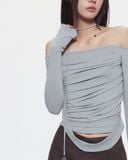  MELVIN LONG SLEEVE TOP (BLUE GREY) 