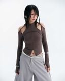  CASPIAN LONG SLEEVE TOP (GREY) 