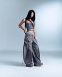  ASAEMON TOP (NAVY STRIPES) 