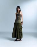  MURELLE SKIRT (MOSS GREEN) 