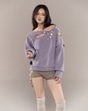  CHARO SWEATER (PURPLE BLUE) 