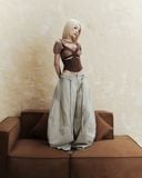 CHARMESH TOP (BROWN) 