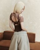  CHARMESH TOP (BROWN) 