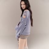  ÁO SWEATER CHARO (XANH TÍM) 