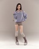  ÁO SWEATER CHARO (XANH TÍM) 