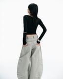  BISOU LONG SLEEVE TOP (BLACK) 