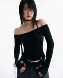  MELVIN LONG SLEEVE TOP (BLACK) 