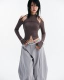  CASPIAN LONG SLEEVE TOP (GREY) 