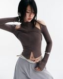  CASPIAN LONG SLEEVE TOP (GREY) 