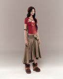  DAVON SKIRT (MOSS GREEN) 