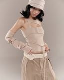  CONRAD SLEEVELESS TOP (SAND BEIGE) 