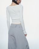  BISOU LONG SLEEVE TOP (WHITE) 