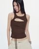  CONRAD SLEEVELESS TOP (BROWN) 