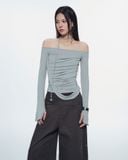  MELVIN LONG SLEEVE TOP (BLUE GREY) 