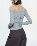  MELVIN LONG SLEEVE TOP (BLUE GREY) 