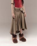  DAVON SKIRT (MOSS GREEN) 