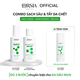  Combo làm sạch sâu, giảm mụn, mờ thâm cho da dầu mụn: Sữa Rửa Mặt DOT, Dung dịch tẩy da thừa, Tặng Gel dưỡng ẩm L'orsia 