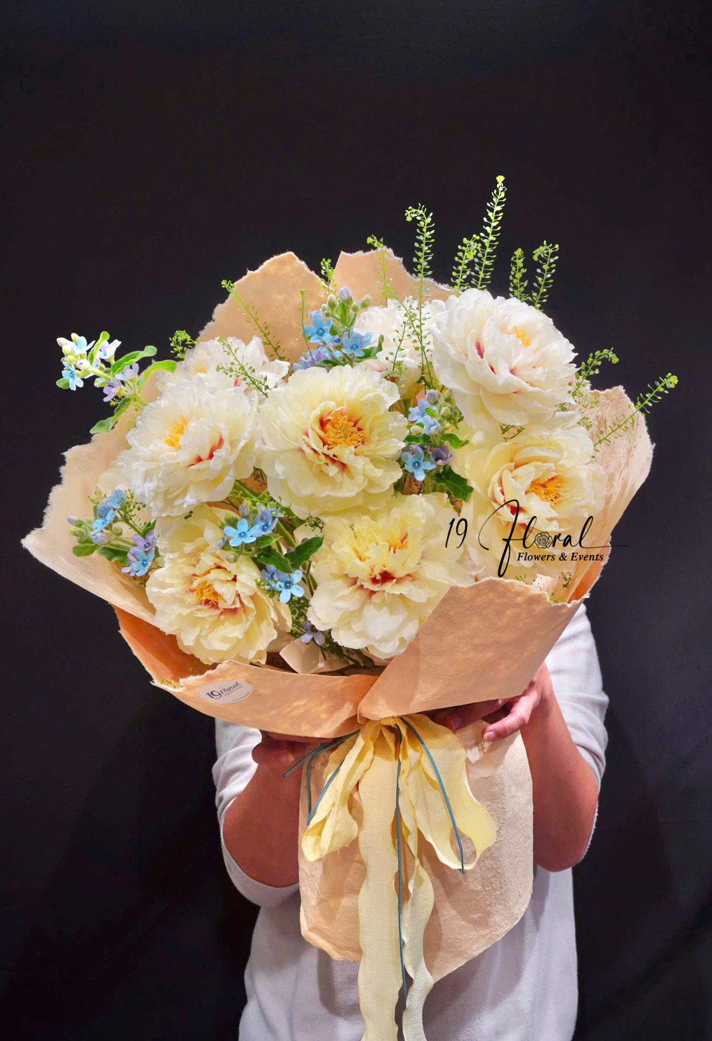 Bó hoa peony - Sun Kiss