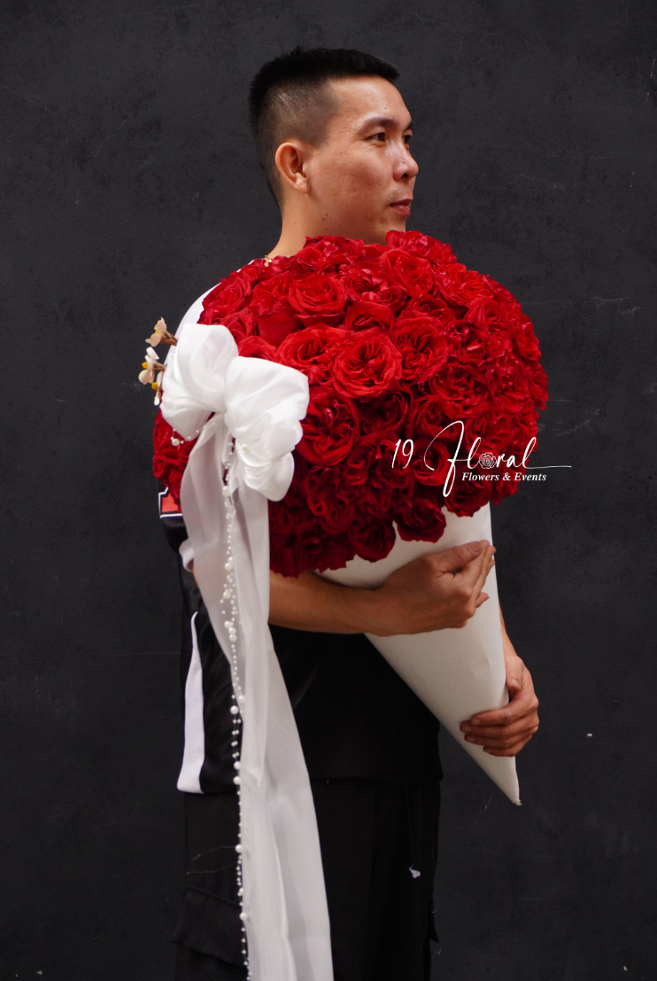 Bó hoa que kem 99 Red rose